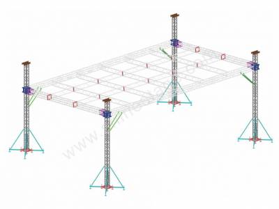 鋁合金管桁架搭建舞臺燈光架的正確方法